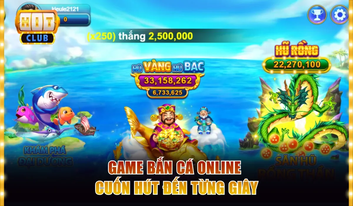 Game bắn cá online cuốn hút đến từng giây