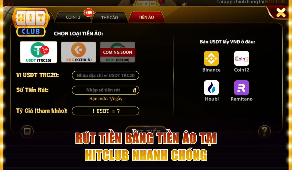 Rút tiền Hitclub 2 rut tien bang tien ao tai hitclub nhanh chong