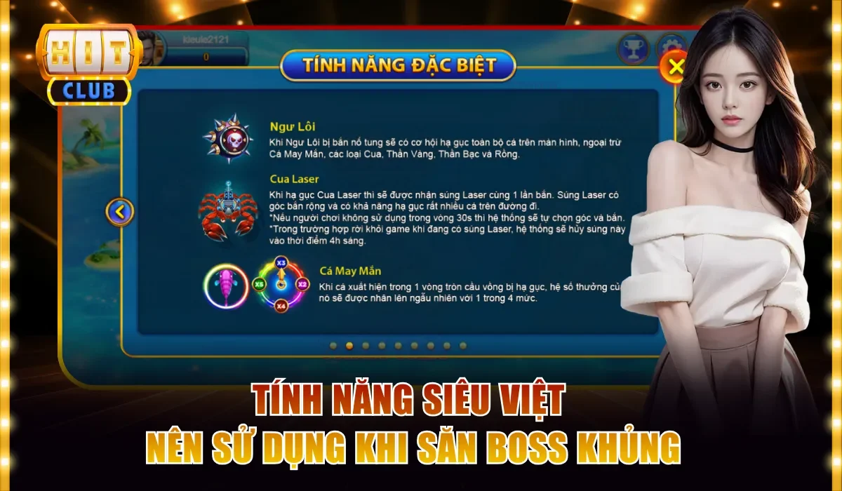 Tính năng siêu việt nên sử dụng khi săn boss khủng